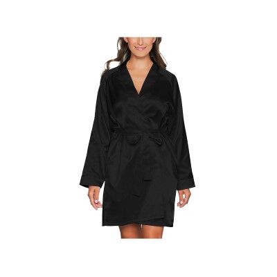 Lady Avenue Satin Short Kimono Schwarz Medium Damen Lady Avenue Satin Short Kimono Schwarz Medium Damen