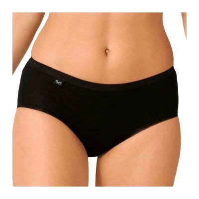 Sloggi 2P Basic Plus Midi Briefs Schwarz Baumwolle 38 Damen Sloggi 2P Basic Plus Midi Briefs Schwarz Baumwolle 38 Damen