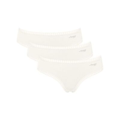 Sloggi 3P GO Crush Hipster Briefs Elfenbein Baumwolle Medium Damen Sloggi 3P GO Crush Hipster Briefs Elfenbein Baumwolle Medium Damen