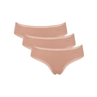 Sloggi 3P GO Crush Hipster Briefs Hellbraun Baumwolle Medium Damen Sloggi 3P GO Crush Hipster Briefs Hellbraun Baumwolle Medium Damen