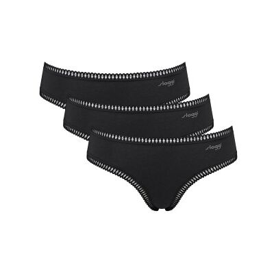 Sloggi 3P GO Crush Hipster Briefs Schwarz Baumwolle Medium Damen Sloggi 3P GO Crush Hipster Briefs Schwarz Baumwolle Medium Damen
