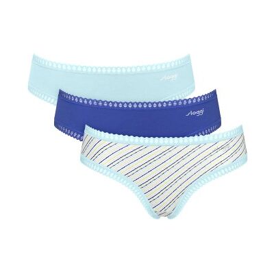 Sloggi 3P GO Crush Hipster Briefs Blau Muster Baumwolle Large Damen Sloggi 3P GO Crush Hipster Briefs Blau Muster Baumwolle Large Damen