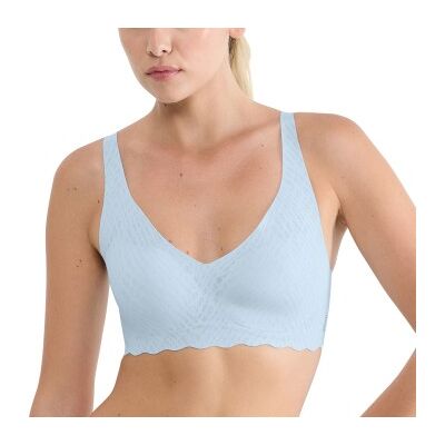 Sloggi BH ZERO Feel Bliss Soft Bra Hellblau Large Damen Sloggi BH ZERO Feel Bliss Soft Bra Hellblau Large Damen