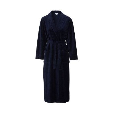 Damella Velour Cosy Robe Marine XX-Large Damen Damella Velour Cosy Robe Marine XX-Large Damen