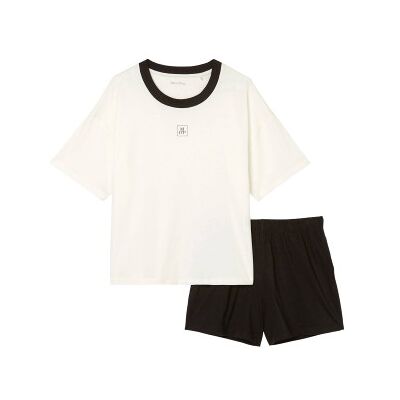 Marc O’Polo Marc O Polo Organic Cotton Short Pyjama Set Weiß/Schwarz Baumwolle X-Large Damen Marc O’Polo Marc O Polo Organic Cotton Short Pyjama Set Weiß/Schwarz Baumwolle X-Large Damen