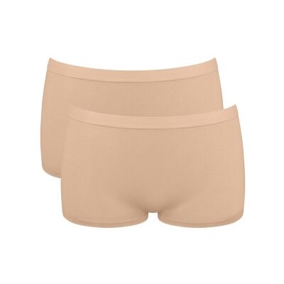 Sloggi 2P GO Sense Shorts Beige Modal Medium Damen Sloggi 2P GO Sense Shorts Beige Modal Medium Damen