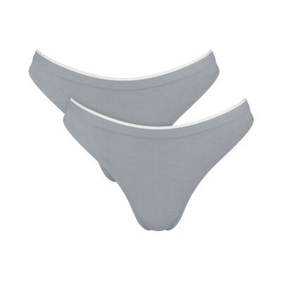 Sloggi 2P GO Sense Tanga Briefs Grau Modal XX-Large Damen Sloggi 2P GO Sense Tanga Briefs Grau Modal XX-Large Damen