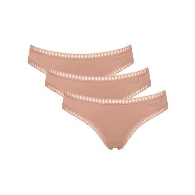 Sloggi 3P GO Crush Mini Briefs Hellbraun Baumwolle Medium Damen Sloggi 3P GO Crush Mini Briefs Hellbraun Baumwolle Medium Damen