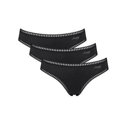 Sloggi 3P GO Crush Mini Briefs Schwarz Baumwolle Medium Damen Sloggi 3P GO Crush Mini Briefs Schwarz Baumwolle Medium Damen
