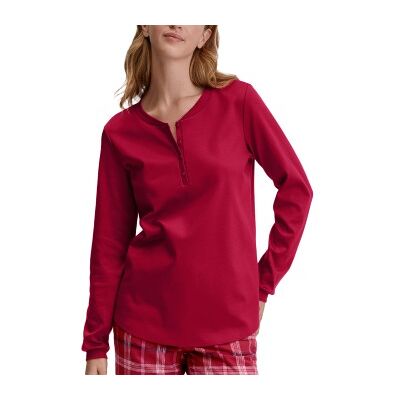 Calida Favourites Holidays Shirt With Buttons Rot Baumwolle Large Damen Calida Favourites Holidays Shirt With Buttons Rot Baumwolle Large Damen