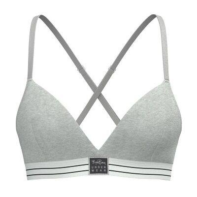 Björn Borg BH Original Triangle Bra Grau Baumwolle Medium Damen Björn Borg BH Original Triangle Bra Grau Baumwolle Medium Damen