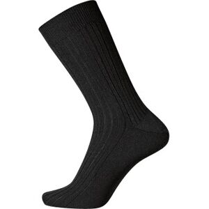 Egtved Wool Broadrib Sock Schwarz Wolle Gr 38/40