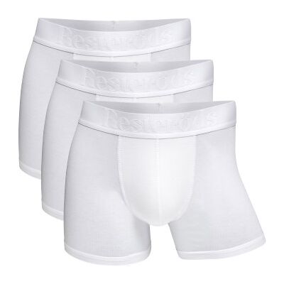 Resteröds Gunnar Bamboo Boxers - Herren Weiß S Resteröds Gunnar Bamboo Boxers - Herren Weiß S