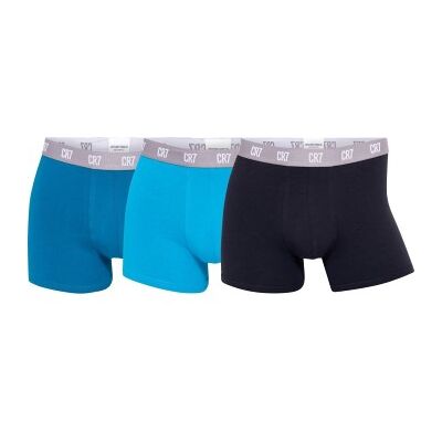CR7 Cristiano Ronaldo 3P Men Trunk Blau/Türkis Baumwolle Small Herren CR7 Cristiano Ronaldo 3P Men Trunk Blau/Türkis Baumwolle Small Herren