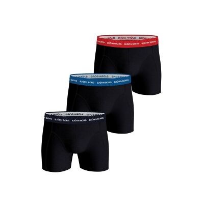 Björn Borg 3P Essential Shorts Schwarz/Blau Baumwolle X-Small Herren Björn Borg 3P Essential Shorts Schwarz/Blau Baumwolle X-Small Herren