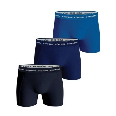 Björn Borg 3P Essential Shorts Marine/Blau Baumwolle X-Small Herren Björn Borg 3P Essential Shorts Marine/Blau Baumwolle X-Small Herren