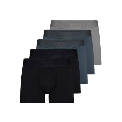 Resteröds 5P Gunnar Bamboo Boxer Schwarz/Blau XX-Large Herren Resteröds 5P Gunnar Bamboo Boxer Schwarz/Blau XX-Large Herren