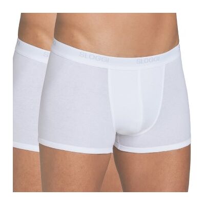 Sloggi 2P For Men Basic Short Weiß Baumwolle Large Herren Sloggi 2P For Men Basic Short Weiß Baumwolle Large Herren