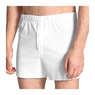 Calida Cotton Code Boxer Shorts With Fly Weiß Baumwolle Medium Herren Calida Cotton Code Boxer Shorts With Fly Weiß Baumwolle Medium Herren