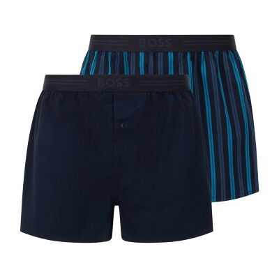 BOSS 2P Woven Boxer Shorts With Fly Blau/Lila Baumwolle Large Herren BOSS 2P Woven Boxer Shorts With Fly Blau/Lila Baumwolle Large Herren