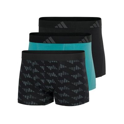 adidas 3P Active Flex Cotton Trunk Grau/Schwarz Baumwolle Large Herren adidas 3P Active Flex Cotton Trunk Grau/Schwarz Baumwolle Large Herren