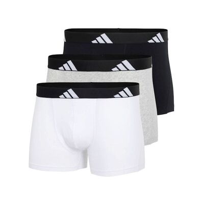 adidas 3P Active Flex Cotton Trunk Weiß/Grau Baumwolle X-Large Herren adidas 3P Active Flex Cotton Trunk Weiß/Grau Baumwolle X-Large Herren