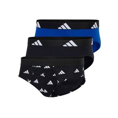 adidas 3P Active Flex Cotton Brief Schwarz/Blau Baumwolle Medium Herren adidas 3P Active Flex Cotton Brief Schwarz/Blau Baumwolle Medium Herren