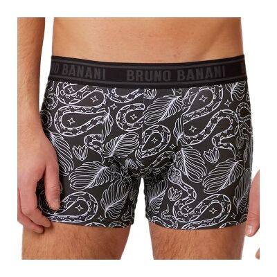 Bruno Banani Rattlesnake Print Boxer Schwarz gemustert Baumwolle XX-Large Herren Bruno Banani Rattlesnake Print Boxer Schwarz gemustert Baumwolle XX-Large Herren