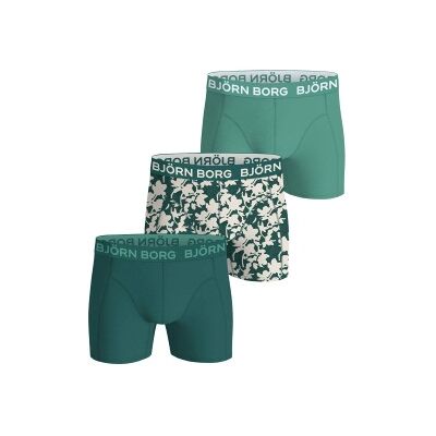 Björn Borg 3P Cotton Stretch Boxer 1565 Grün gemustert Baumwolle Large Herren Björn Borg 3P Cotton Stretch Boxer 1565 Grün gemustert Baumwolle Large Herren