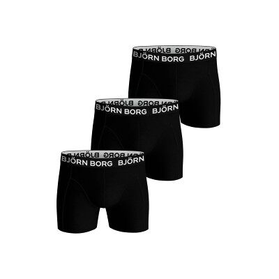 Björn Borg 3P Cotton Stretch Boxer 1721 Schwarz Baumwolle X-Large Herren Björn Borg 3P Cotton Stretch Boxer 1721 Schwarz Baumwolle X-Large Herren