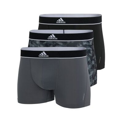 adidas 3P Sport Trunk Grau/Schwarz Polyester Medium Herren adidas 3P Sport Trunk Grau/Schwarz Polyester Medium Herren