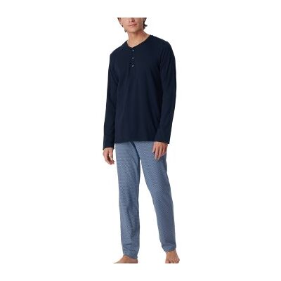 Schiesser Long Fine Interlock Collar Pyjamas Marine/Blau Baumwolle 46 Herren Schiesser Long Fine Interlock Collar Pyjamas Marine/Blau Baumwolle 46 Herren