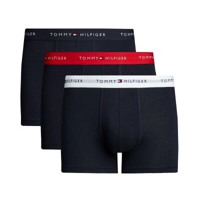 Tommy Hilfiger 3P WB Trunks Schwarz/Rot Baumwolle XX-Large Herren Tommy Hilfiger 3P WB Trunks Schwarz/Rot Baumwolle XX-Large Herren