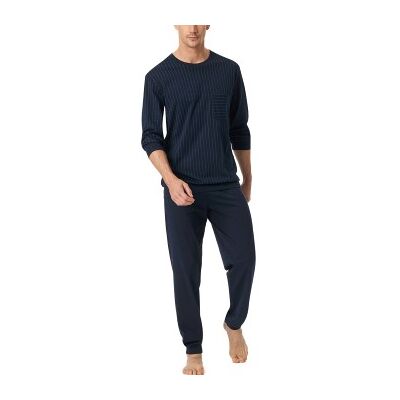 Schiesser Comfort Essentials Long Pyjamas Dunkelblau Baumwolle Medium Herren Schiesser Comfort Essentials Long Pyjamas Dunkelblau Baumwolle Medium Herren