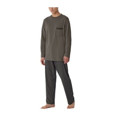 Schiesser Comfort Nightwear Long Pyjamas Braun must. Baumwolle 58 Herren Schiesser Comfort Nightwear Long Pyjamas Braun must. Baumwolle 58 Herren