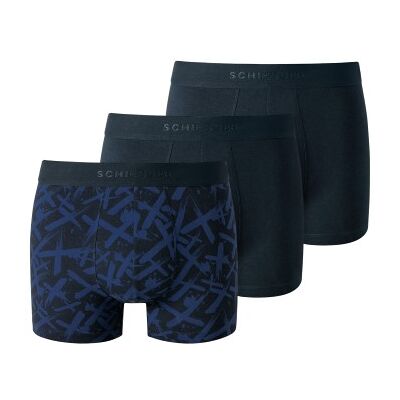 Schiesser 3P 95-5 Cotton Shorts Blau Muster Baumwolle Medium Herren Schiesser 3P 95-5 Cotton Shorts Blau Muster Baumwolle Medium Herren
