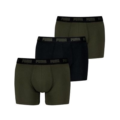 Puma 3P Men Everyday Boxer Schwarz/Grün Baumwolle Large Herren Puma 3P Men Everyday Boxer Schwarz/Grün Baumwolle Large Herren