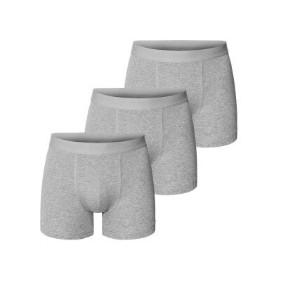 Bread & Boxers Bread and Boxers Brief Boxer Long Leg 3P Grau Ökologische Baumwolle Small Herren Bread & Boxers Bread and Boxers Brief Boxer Long Leg 3P Grau Ökologische Baumwolle Small Herren