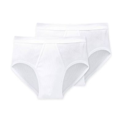 Schiesser 2P Essentials Double Ribbed Sportslip Weiß Baumwolle Large Herren Schiesser 2P Essentials Double Ribbed Sportslip Weiß Baumwolle Large Herren