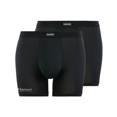 Bruno Banani 2P All Day Long Shorts Schwarz Baumwolle Medium Herren Bruno Banani 2P All Day Long Shorts Schwarz Baumwolle Medium Herren