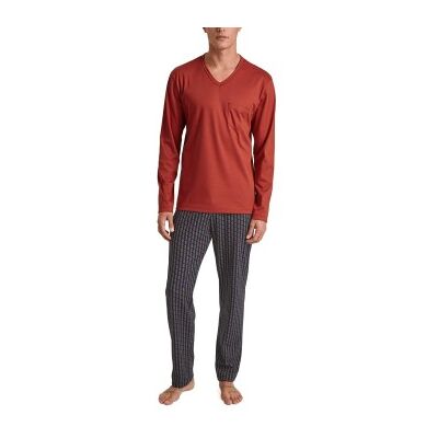 Calida Relax Streamline 5 Pyjama Rot Muster Baumwolle Medium Herren Calida Relax Streamline 5 Pyjama Rot Muster Baumwolle Medium Herren