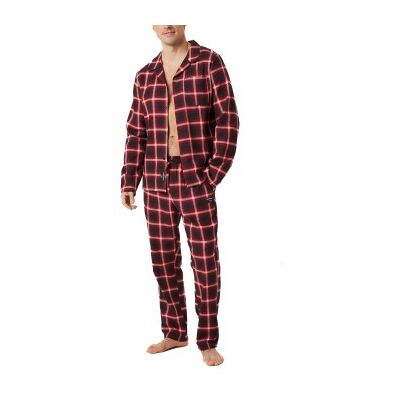 Björn Borg 2P Core Loungewear Pyjama Set Long Sleeve Schwarz/Rot Baumwolle Medium Herren Björn Borg 2P Core Loungewear Pyjama Set Long Sleeve Schwarz/Rot Baumwolle Medium Herren