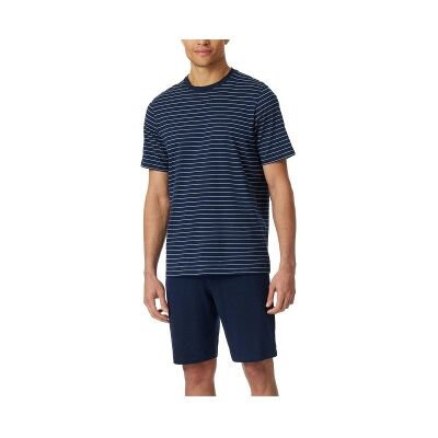 Schiesser Casual Essentials Short Sleeve Pyjama Dunkelblau Baumwolle Large Herren Schiesser Casual Essentials Short Sleeve Pyjama Dunkelblau Baumwolle Large Herren