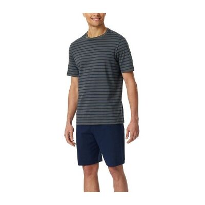 Schiesser Casual Essentials Short Sleeve Pyjama Grau Baumwolle 4XL Herren Schiesser Casual Essentials Short Sleeve Pyjama Grau Baumwolle 4XL Herren