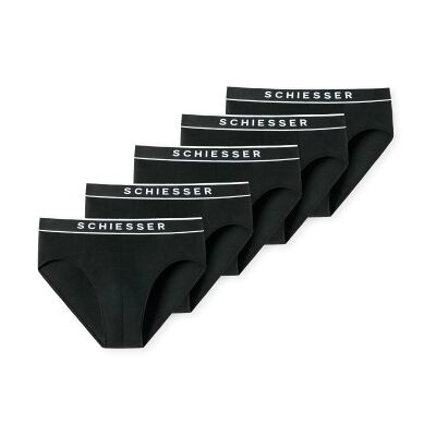 Schiesser 5P 95-5 Organic Cotton Rio Briefs Schwarz Baumwolle 3XL Herren Schiesser 5P 95-5 Organic Cotton Rio Briefs Schwarz Baumwolle 3XL Herren