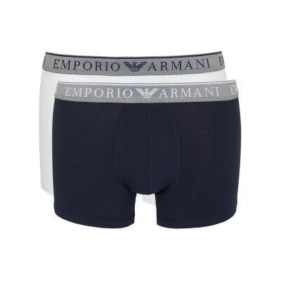Emporio Armani Armani Endurance Logo Boxer Brief 2P Weiß/Blau Baumwolle Large Herren Emporio Armani Armani Endurance Logo Boxer Brief 2P Weiß/Blau Baumwolle Large Herren