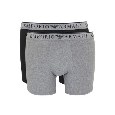 Emporio Armani Armani Endurance Boxer 2P Schwarz/Grau Baumwolle Medium Herren Emporio Armani Armani Endurance Boxer 2P Schwarz/Grau Baumwolle Medium Herren