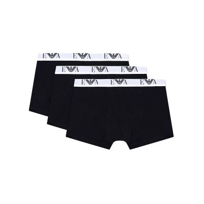 Emporio Armani Armani Stretch Jersey Boxer With Logo 3P Schwarz Baumwolle Large Herren Emporio Armani Armani Stretch Jersey Boxer With Logo 3P Schwarz Baumwolle Large Herren