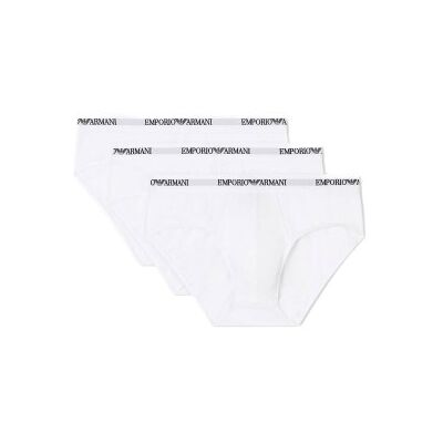 Emporio Armani Armani Stretch Jersey Briefs 3P Weiß Baumwolle Large Herren Emporio Armani Armani Stretch Jersey Briefs 3P Weiß Baumwolle Large Herren