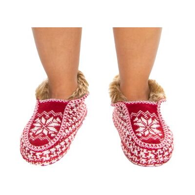 PJ Salvage Moccasin Rot Acryl Gr 36/37 Damen PJ Salvage Moccasin Rot Acryl Gr 36/37 Damen